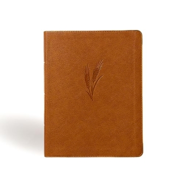 CSB Notetaking Bible, Large Print Edition in Camel LeatherTouch, Ideal for Note-Taking