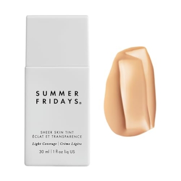 Summer Fridays Sheer Skin Tint - Lightweight Tinted Moisturizer with Hyaluronic Acid for Natural Cov...