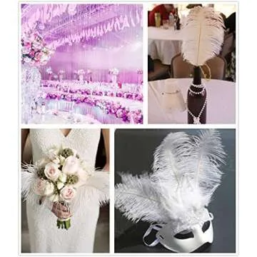 AWAYTR Natural Ostrich Feathers for Elegant Home Decor