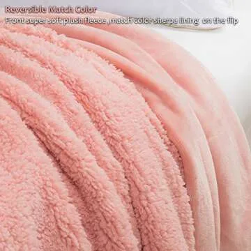 Catalonia Pink Sherpa Throws Blanket for Girls, Valentine's Day Gifts, Super Soft Comfy Fuzzy Micro Plush Fleece Snuggle TV Blanket for Sofa Couch Bed, 50"x60"