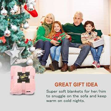 Catalonia Pink Sherpa Throws Blanket for Girls, Valentine's Day Gifts, Super Soft Comfy Fuzzy Micro Plush Fleece Snuggle TV Blanket for Sofa Couch Bed, 50"x60"