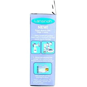 Lansinoh Breast Milk Storage Bags - Secure & Easy 50 Count