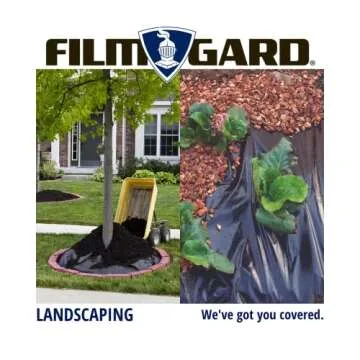 Film-Gard 626132 Verbraucher-Kunststofffolie, 3 m breit x 6,4 m lang x 3 mm dick, schwarz, 1 Stück