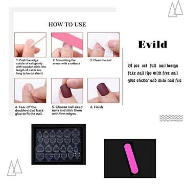Evild Nude Press on Nails Medium Almond Fake Stiletto Nails Press on Acrylic Nails Solid Color for Women and Girls
