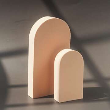 STKMELON 9PCS Product Photography Props Foam Cube, Photo Shooting Props for Food, Jewelry, Cosmetics and Accessories (Beige)