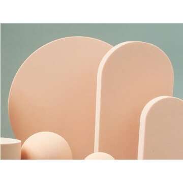 STKMELON 9PCS Product Photography Props Foam Cube, Photo Shooting Props for Food, Jewelry, Cosmetics and Accessories (Beige)