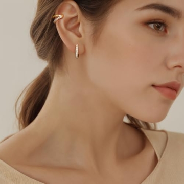Trendy QUINBY Hoop Earrings Set for Sensitive Ears