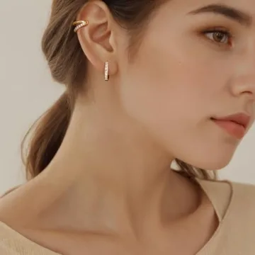 Trendy QUINBY Hoop Earrings Set for Sensitive Ears