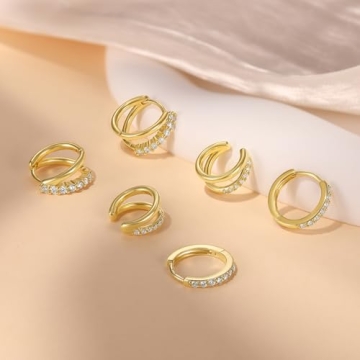Trendy QUINBY Hoop Earrings Set for Sensitive Ears