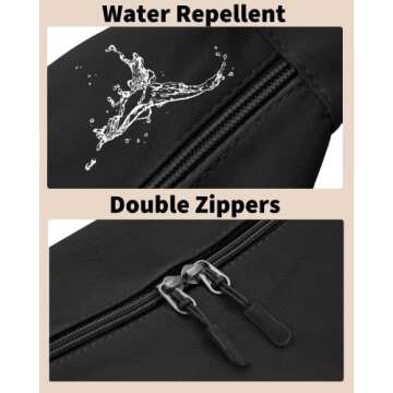 Small Sling Crossbody Bag for Women Men Trendy, Mini Crescent Bag with Adjustable Strap, 2 Zippers Lightweight Nylon Bag