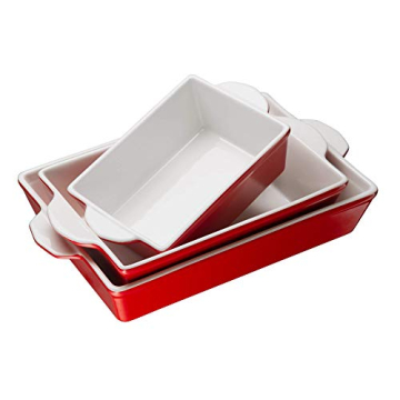 Kook Ceramic Bakeware Set for Casseroles & More