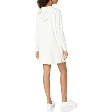 The Drop Women's Iona Long-Sleeve Hooded Mini Sweatshirt Dress - Sporty Elegance for Every Step