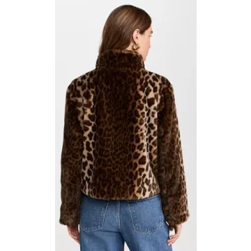 Velvet Women's Valli Faux Fur Jacket in Leopard Print