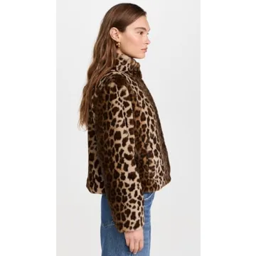 Velvet Women's Valli Faux Fur Jacket in Leopard Print