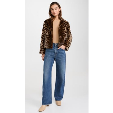 Velvet Women's Valli Faux Fur Jacket in Leopard Print