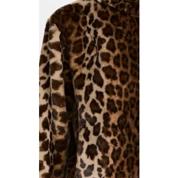 Velvet Women's Valli Faux Fur Jacket in Leopard Print
