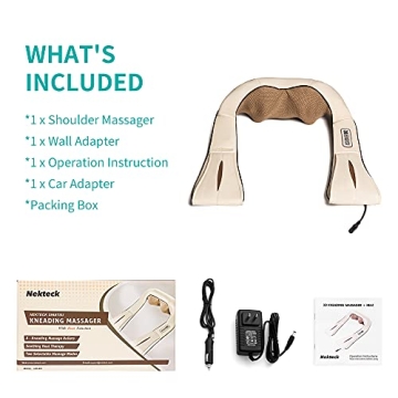 Nekteck Shiatsu Neck and Back Massager with Heat