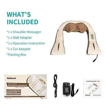 Nekteck Shiatsu Neck and Back Massager with Heat