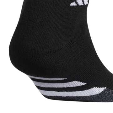adidas Men's Cushioned Low Cut Socks (3-Pair), Black/White/Onix Grey, Large