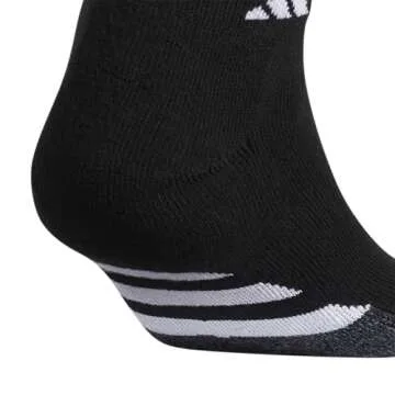adidas Men's Cushioned Low Cut Socks (3-Pair), Black/White/Onix Grey, Large