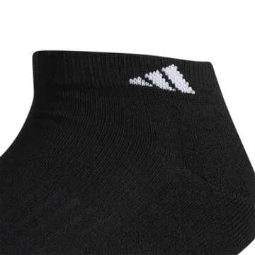 adidas Men's Cushioned Low Cut Socks (3-Pair), Black/White/Onix Grey, Large