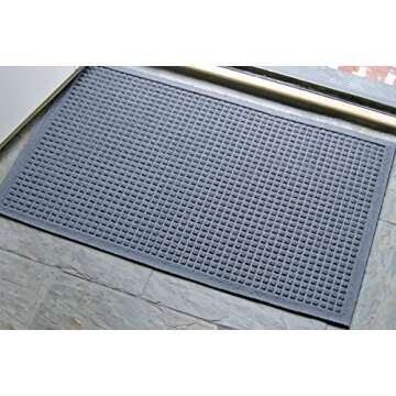 M+A Matting - 280580023 WaterHog Fashion Commercial-Grade Entrance Mat, Indoor/Outdoor Charcoal Floo...