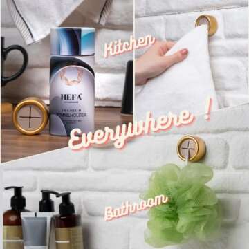 HEFA Towel Holder, Towel Hooks, Dish Towel Holder, Kitchen Organization, Bathroom Accesories, Kitchen Towel Hook, Kitchen Towel Holder, Christmas Gift, Kitchen Gadgets 4 Pack