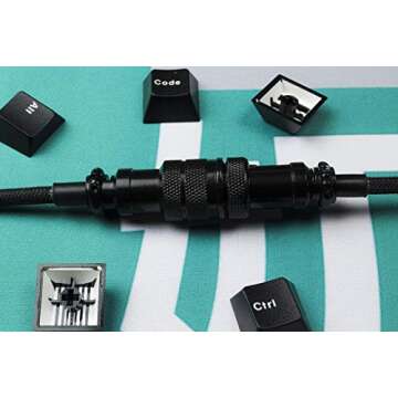 Tez Cables Custom Coiled Black USB-C Keyboard Cable