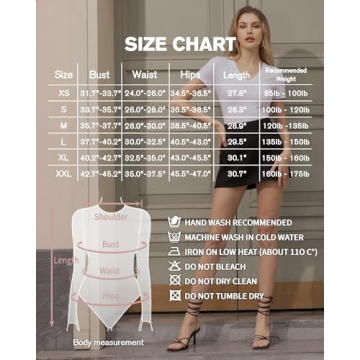 MANGOPOP V Neck Bodysuits for Women Elegant Casual Wear