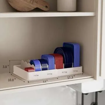 SWOMMOLY Expandable Lid Organizer for Food Storage