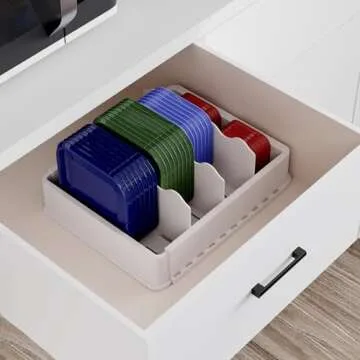 SWOMMOLY Expandable Lid Organizer for Food Storage