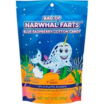 Bag of Narwhal Farts Blue Raspberry Cotton Candy, 1 pack / 3 ounces