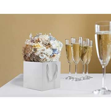 HUAPRINT White Gift Bags 24 Pack - Eco-Friendly & Versatile