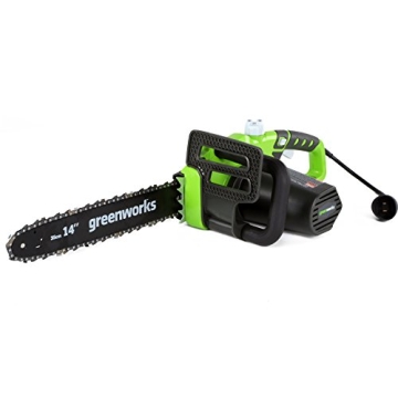 Greenworks 10.5 Amp 14-Inch Corded Chainsaw 20222 for Effortless Cutting