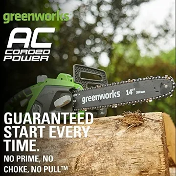 Greenworks 10.5 Amp 14-Inch Corded Chainsaw for Easy Cutting