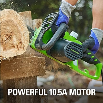 Greenworks 10.5 Amp 14-Inch Corded Chainsaw for Easy Cutting
