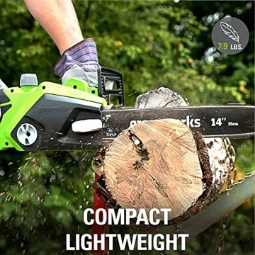 Greenworks 10.5 Amp 14-Inch Corded Chainsaw for Easy Cutting