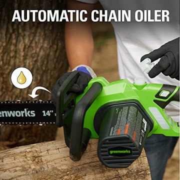 Greenworks 10.5 Amp 14-Inch Corded Chainsaw for Easy Cutting