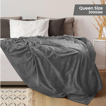 Utopia Bedding Fleece Blanket Queen Size Luxury Elegance