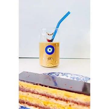 Evil Eye Moon Phases Mug Soda Can Shape Glass Moon Phases With Bamboo Lid And Straw (20 0z, With Bamboo Lid)