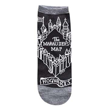 Harry Potter Designs Juniors/Womens 5 Pack Ankle Socks Size 4-10