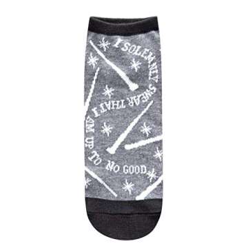 Harry Potter Designs Juniors/Womens 5 Pack Ankle Socks Size 4-10