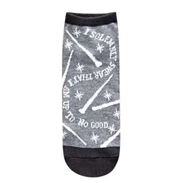 Harry Potter Designs Juniors/Womens 5 Pack Ankle Socks Size 4-10