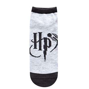 Harry Potter Designs Juniors/Womens 5 Pack Ankle Socks Size 4-10
