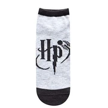 Harry Potter Designs Juniors/Womens 5 Pack Ankle Socks Size 4-10