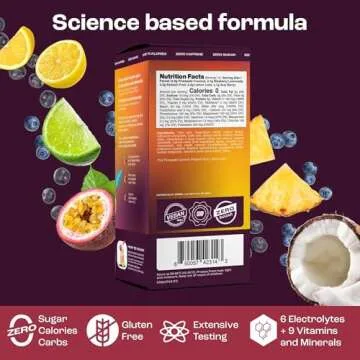 Key Nutrients Hydration Packets: 5 Flavors, No Sugar, 10 Pack