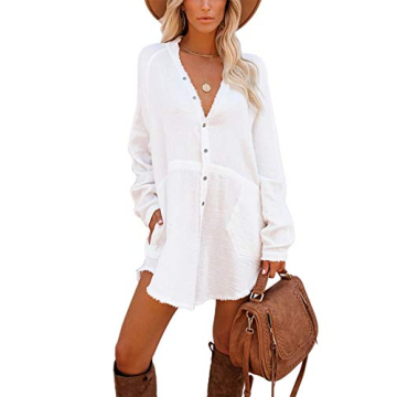 Stylish iGENJUN Swim Cover Up Tunic with Pockets for Women