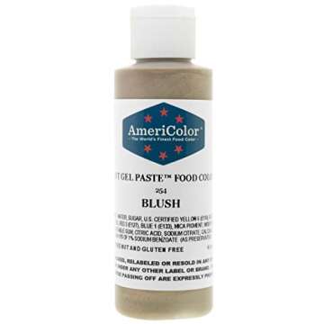 AmeriColor, Blush, 4.5 Ounce Bottle, Soft Gel Paste Food Color
