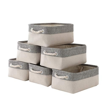 TheWarmHome Collapsible Storage Bins with Rope Handles