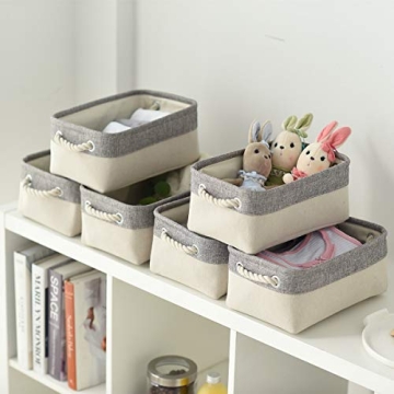 TheWarmHome Collapsible Storage Bins with Rope Handles